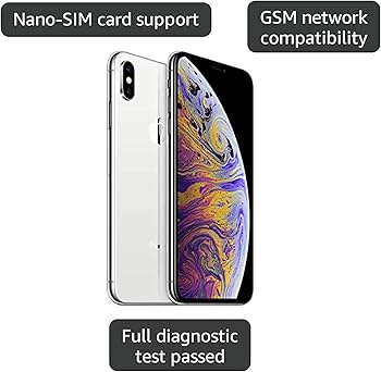 Amazon.com: Apple iPhone XS Max, US Version, 256GB, Silver - GSM